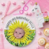 Persoonlijke Zonnebloem Eerste Borden van de Dag Papieren Bordje (Feest)