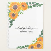 Persoonlijke zonnebloem Eucalyptus Planner (Voorkant)