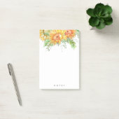 Persoonlijke zonnebloem Floral Boho Notes (Kantoor)
