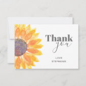 Persoonlijke zonnebloem Hartelijk dank Bedankkaart (Voorkant)