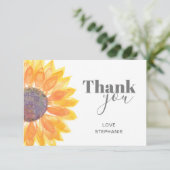 Persoonlijke zonnebloem Hartelijk dank Bedankkaart (Staand voorkant)