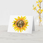 Persoonlijke zonnebloem kaart (Gele Bloem)