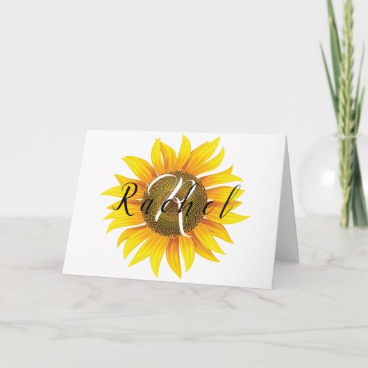 Persoonlijke zonnebloem kaart (Voorkant)