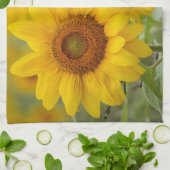 Persoonlijke zonnebloem keukenhanddoek (Gevouwen)