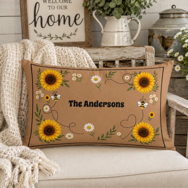Persoonlijke zonnebloem   kussen (Creator heeft geüpload)