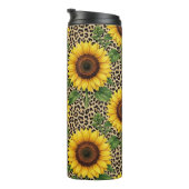 Persoonlijke Zonnebloem Luipaard 0,5L Thermokop Thermosbeker (Geroteerd rechts)