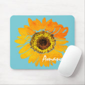 Persoonlijke zonnebloem Mousepad Muismat (Met muis)