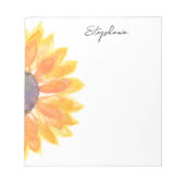 Persoonlijke zonnebloem notitieblok (Voorkant)