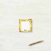 Persoonlijke Zonnebloem Notities Bloemige Memo Blo Post-it® Notes (Op bureau)