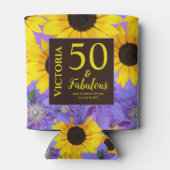 Persoonlijke zonnebloem & Paars, 50 en Fabulous Blikjeskoeler (Achterkant)