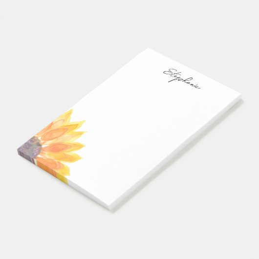 Persoonlijke zonnebloem post-it® notes (Schuin)