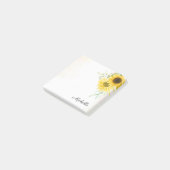 Persoonlijke zonnebloem post-it® notes (Schuin)