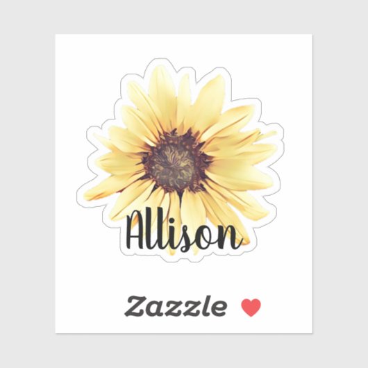 Persoonlijke zonnebloem - Sticker (Vel)