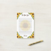 Persoonlijke Zonnebloem Takenlijst Post-it® Notes (Op bureau)