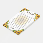 Persoonlijke Zonnebloem Takenlijst Post-it® Notes (Schuin)