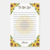 Persoonlijke Zonnebloem Takenlijst Post-it® Notes (Voorkant)