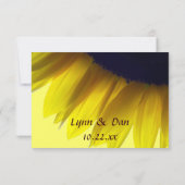 Persoonlijke Zonnebloem Trouw- en Verloofplaats Kaart (Achterkant)