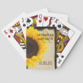 Persoonlijke Zonnebloem Trouwkaarten Cadeaus Speelkaarten (Achterkant)