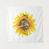 Persoonlijke zonnebloem wandkleed (Voorkant (horizontaal))