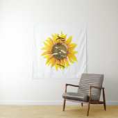 Persoonlijke zonnebloem wandkleed (In Situ (horizontaal))