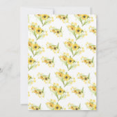 Persoonlijke Zonnebloem Watercolor Bruidsdouche Th Bedankkaart (Achterkant)