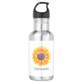 Persoonlijke zonnebloem waterfles  (Voorkant)