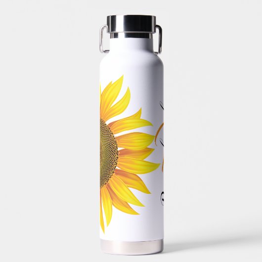 Persoonlijke zonnebloem waterfles (Voorkant)