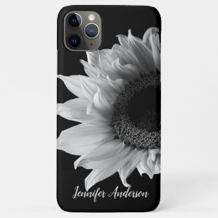 Persoonlijke zonnebloem - Zwarte & Witte foto Case-Mate iPhone Case