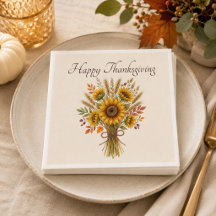 Persoonlijke zonnebloembloemstuk voor Thanksgiving