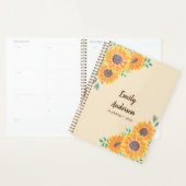 Persoonlijke zonnebloemen bladeren planner (Display)