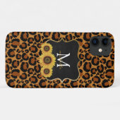 Persoonlijke zonnebloemen en luipaard Case-Mate iPhone case (Achterkant (horizontaal))