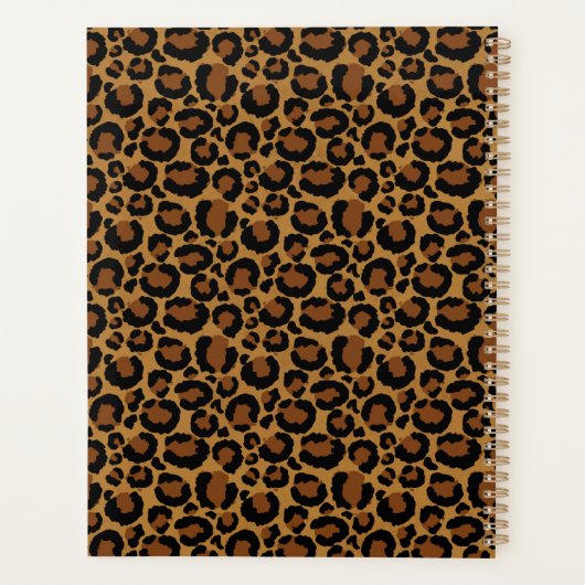 Persoonlijke zonnebloemen en luipaard planner (Achterkant)