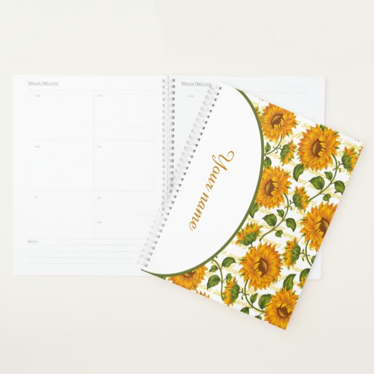 Persoonlijke zonnebloemen en tekst planner (Display)