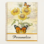 Persoonlijke zonnebloemen en vlinder planner (Voorkant)