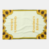 Persoonlijke zonnebloemen theedoek (Horizontaal)
