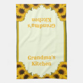 Persoonlijke zonnebloemen theedoek (Verticaal)