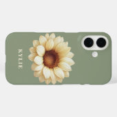 Persoonlijke zonnebloemnaam Sage Groene telefoonho Case-Mate iPhone Case (Achterkant (horizontaal))