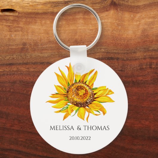 Persoonlijke zonnebloempitten Sleutelhanger (Voorkant)