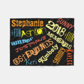 Persoonlijke zonneschijn Blanket 8 of 9 Namen Fleece Deken (Voorkant (Horizontaal))