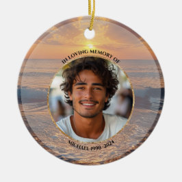 Persoonlijke Zonsondergang Herdenkingsornament Keramisch Ornament