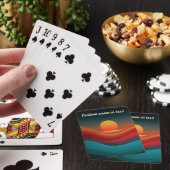 Persoonlijke Zonsondergang Horizon Pokerkaarten (Insitu)