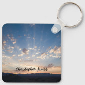 Persoonlijke Zonsondergang Lucht Sleutelhanger (Achterkant)