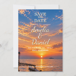 Persoonlijke Zonsopgang Trouwkaart 'Save the Date' Save The Date