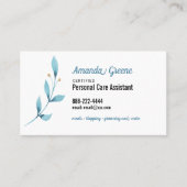 Persoonlijke zorgverlener visitekaartje (Voorkant)