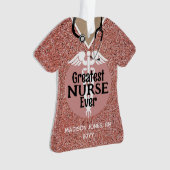 Persoonlijke zurenroze scrub top-Kerstmis Ornament (voorkant)