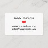 Persoonlijke Zurse Avatar-kaart Visitekaartje (Achterkant)