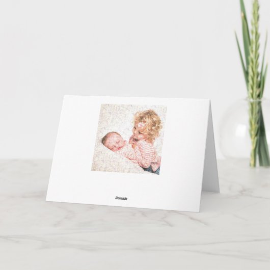 Persoonlijke zuster Support en Hartelijk dank Kaart (Achterkant)