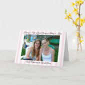 Persoonlijke zuster Support en Hartelijk dank Kaart (Gele Bloem)