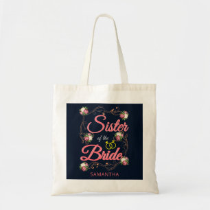 Persoonlijke zuster van de bruid vrijgezellenfeest tote bag