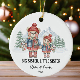 Persoonlijke Zuster Zus Sibling Cadeau Keramisch Ornament